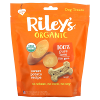 Riley’s Organics, Лакомства для собак, большая косточка, рецепт с бататом, 142 г (5 унций)