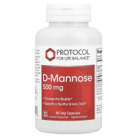 Protocol for Life Balance, D-Манноза, 500 мг , 90 вегетарианских капсул
