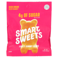 SmartSweets, Fruity, Gummy Bears,  Raspberry, Apple, Lemon, Peach, 1.8 oz (50 g)