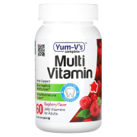 Yum-V's, Мультивитамины для взрослых, Малиновый вкус, 60 штук