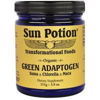 Sun Potion, Органический Зеленый Адаптоген,  Смесь Хлорелла Мака Suma, 3,9 унции (111 г)