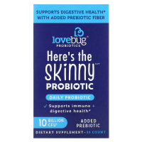 LoveBug Probiotics, Here's The Skinny Probiotic, 10 Billion CFU, 30 Count