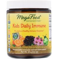 MegaFood, Детская ежедневная добавка для иммунной системы Kids Daily Immune, без подсластителей, 66 г (2.3 унц.)