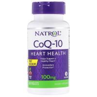 Natrol, CoQ-10, Быстрорастворимый, со вкусом вишни, 100 мг, 30 таблеток