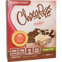 HealthSmart Foods, Inc., Батончики печенье и сливки ЧокоРайт,  5 белковых батончиков, по 5,6 унции (32 г) каждый