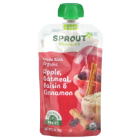 Sprout Organic, Baby Food, 6 Months & Up,  Apple Oatmeal Raisin with Cinnamon, 3.5 oz (99 g)