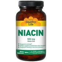 Country Life, Ниацин, 500 мг, 90 таблеток