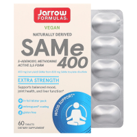 Jarrow Formulas, SAM-e (S-аденозил-L-метионин ) 400, 60 таблеток