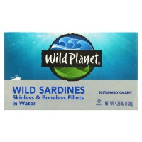 Wild Planet, Wild Sardines, Skinless & Boneless Fillets in Water, 4.25 oz (120 g)