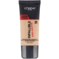 L'Oreal, Тональная основа Infallible Pro-Matte, оттенок солнечный бежевый 106, 30 мл