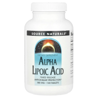 Source Naturals, Альфа-липоевая кислота - замедленное высвобождение (300 мг) 120 таблеток