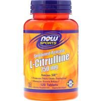 Now Foods, Sports, L-Citrulline, Sustained Release, 750 mg, 120 Tablets