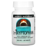 Source Naturals, L-триптофан с коэнзимом B-6, 500 мг, 60 таблеток