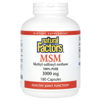 Natural Factors, МСМ, Метил-сульфонил-метан, 1 000 мг, 180 капсул