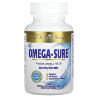 Paradise Herbs, Omega Sure, Omega-3 Premium Fish Oil, 1,000 mg, 30 Pesco Vegetarian Softgels