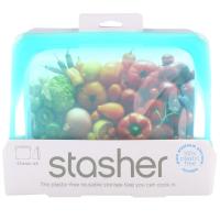 Stasher, Многоразовый силиконовый контейнер для еды, с устойчивым дном, голубой, 128 г (56 жидк. унций)