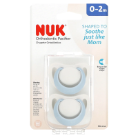 NUK, Orthodontic Pacifier, 0-2 Months, Blue, 2 Pack