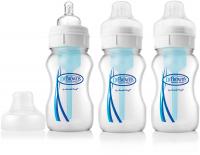 Dr. Brown's, Natural Flow, Wide-Neck, 0 + Months, 3 Pack Bottles, 8 oz (240 ml) Each
