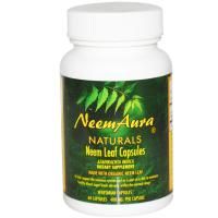 NeemAura, Листья нимы в капсулах, 400 мг, 60 капсул