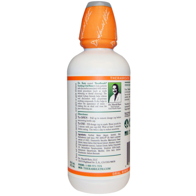 TheraBreath, Успокаивающий ополаскиватель для полости рта, 16 унций (473 мл)