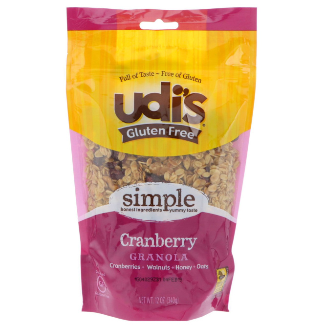 Udi's, Гранола без клейковины, с клюквой, 12 унций (340 г)