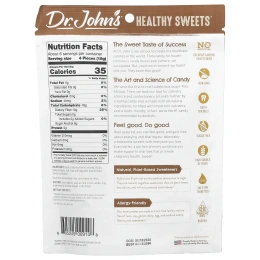 Dr. John's Healthy Sweets, ириска, с клетчаткой, без сахара, 109 г (3,85 унции)