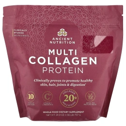 Ancient Nutrition, протеин с коллагеном нескольких типов, 707 г (1,56 фунта)