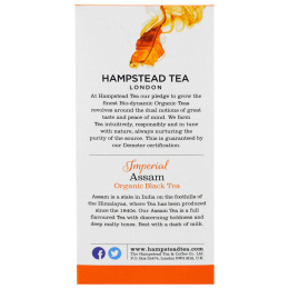 Hampstead Tea, Organic Black Tea, Imperial Assam, 20 Sachets, 1.41 oz (40 g)