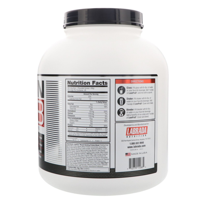 Labrada Nutrition, Lean Pro8, Vanilla, 5 lbs (2268 g)