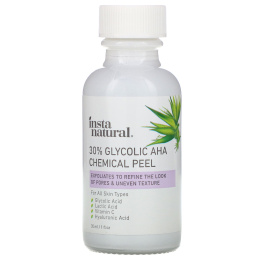 InstaNatural, химический пилинг с 30% гликолевой кислотой АГК, 30 мл (1 жидк. унция)