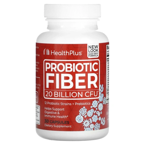 Health Plus, Пробиотическая клетчатка (20 миллиардов КОЕ) 30 капсул