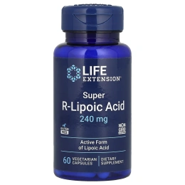 Life Extension Super R-липоевая кислота 240 мг, 60 капсул на растительной основе