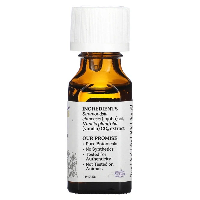 Aura Cacia, Чистое эфирное масло жожоба, ваниль, 15 мл (0,5 жидк. унц.)