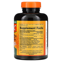 American Health, Ester-C с цитрусовыми биофлавоноидами, 1000 мг, 180 вегетарианских таблеток
