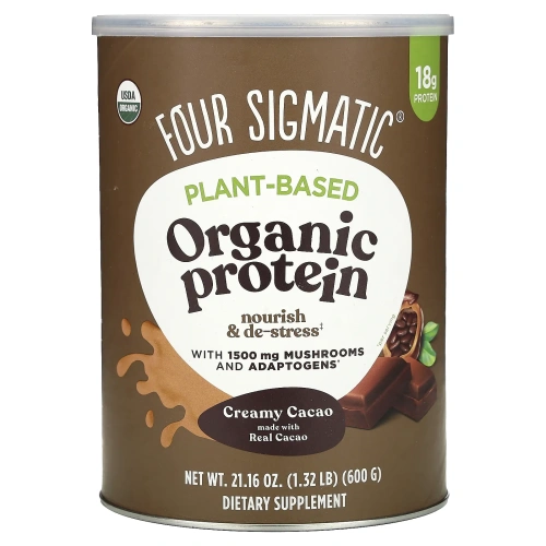 Four Sigmatic, Растительный протеин с восстановлением суперпродуктов - Сливочное какао 21,16 унции