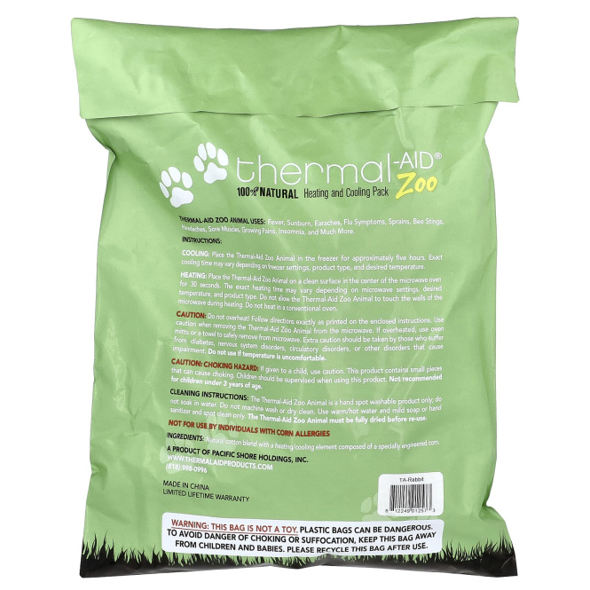 Thermal Aid, согревающая и охлаждающая маска, Zoo Rabbit, Baxter, 1 шт.