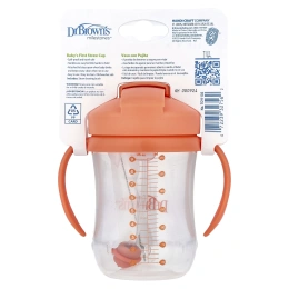 Dr. Brown's, Baby's 1st Straw Cup, от 6 месяцев, коралловый, 270 мл (9 унций)