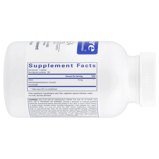 Pure Encapsulations, ДГЭА, 10 мг, 180 капсул