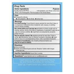 Hyland's Naturals, Cell Salt # 5, Kali Mur 6X, 100 быстрорастворимых таблеток