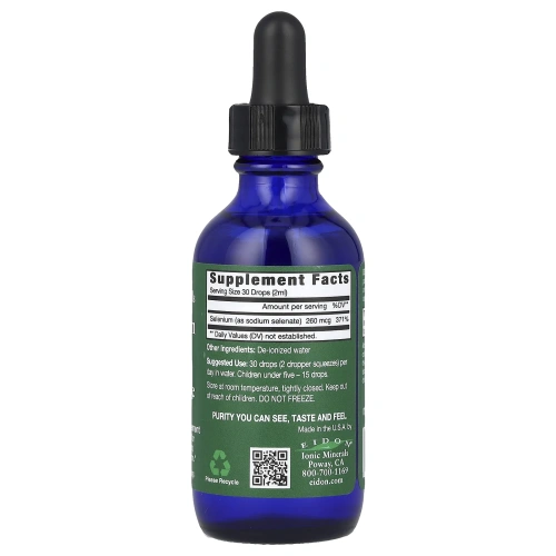 Eidon Mineral Supplements, Селен, жидкий концентрат, 2 унции (60 мл)