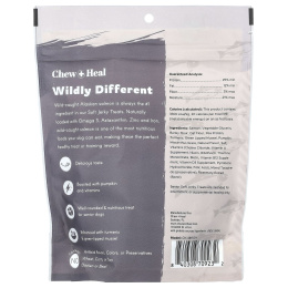 Chew + Heal, Мягкое вяленое лакомство для взрослых, для собак, лосось, 142 г (5 унций)