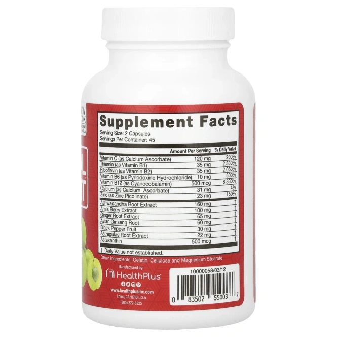 Health Plus, Super Adrenal Cleanse, шаг 5, 90 капсул