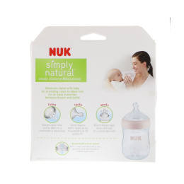 NUK, Simply Natural, бутылочки, для девочек, от 0 месяцев, 3 штуки, 5 унц. (150 мл) каждая
