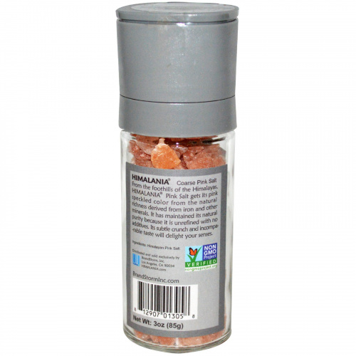 Himalania, Розовая соль грубого помола, с измельчителем, 3 унции (85 г)