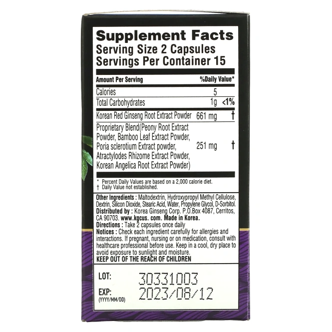 JungKwanJang, Koreselect, Balance, 30 Veggie Capsules