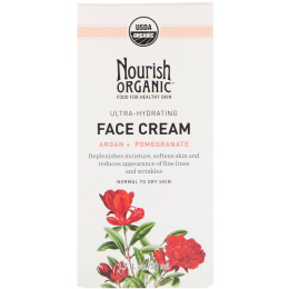 Nourish Organic, Крем для лица, Арган + гранат, 1,7 унции (50 мл)