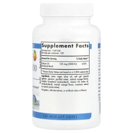Nordic Naturals, Vitamin D3 5000, Orange, 5000 МЕ, 120 Soft Gels