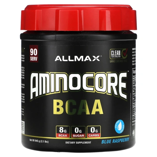 Allmax Nutrition, Aminocore BCAA Порошок Голубая Малина 945 грамм