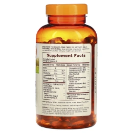 Sundown Naturals, Омега 3-6-9 - льняное масло, рыбий жир и масло бурачника, 200 мягких таблеток