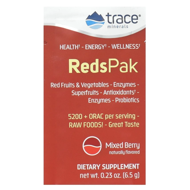 Trace Minerals Research, Reds Pak Ягодный микс 30 шт